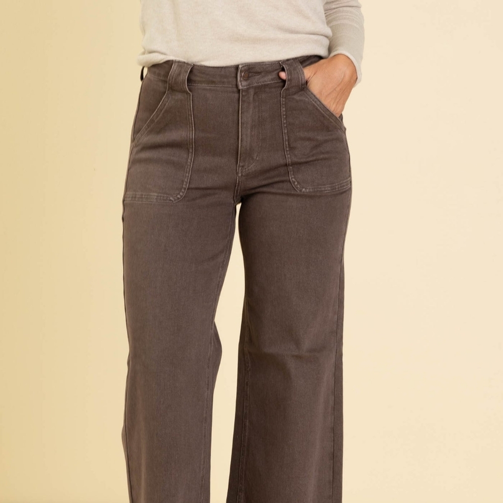 Judy Blue Brown Women's Wide-Leg Jeans 16W